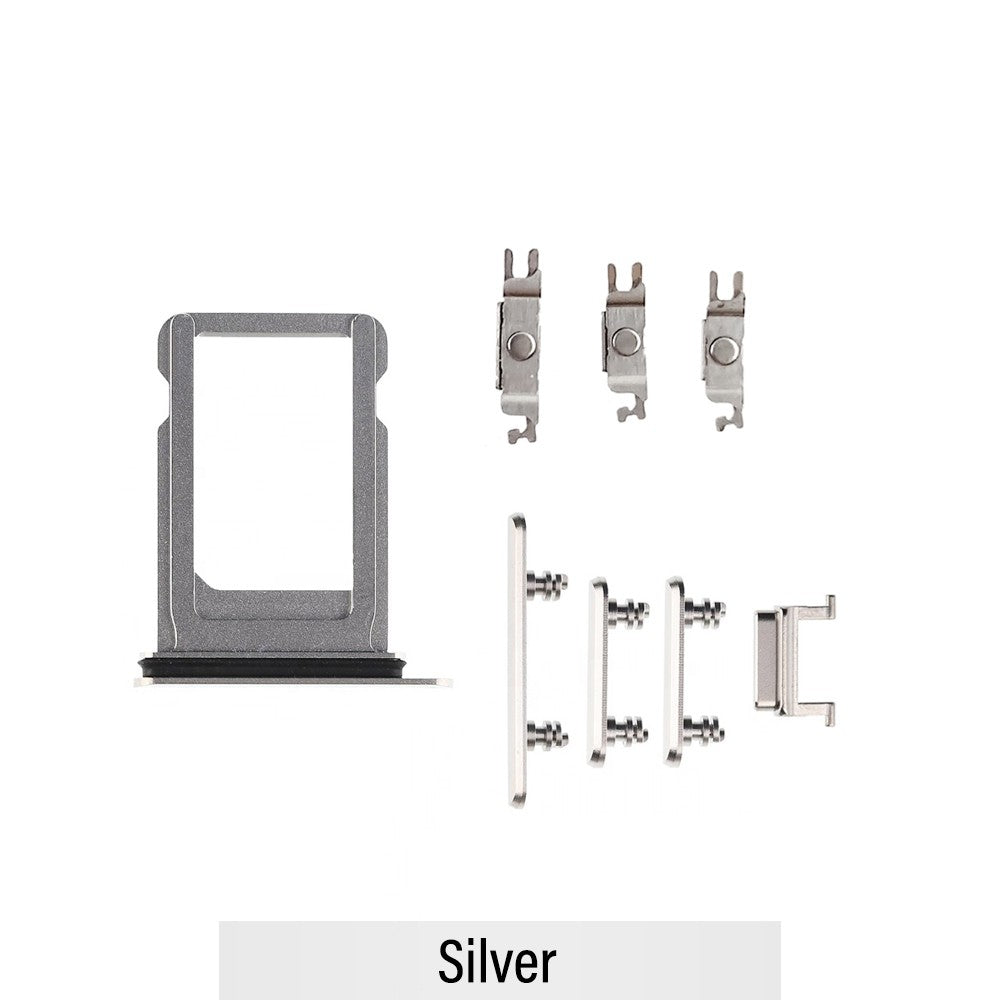 SIM Card Tray and Side Button for iPhone XS-Silver SIM Card Tray and Side Button for iPhone XS-Silver